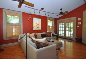 Family room of Houston Heights home for sale